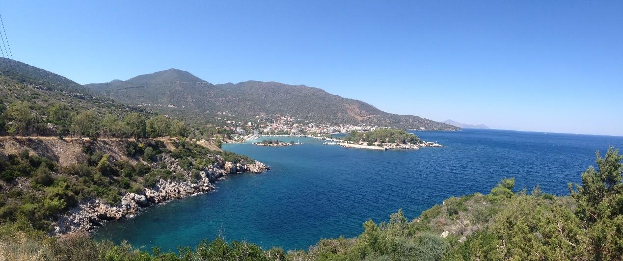 View of Methana volcanic peninsula