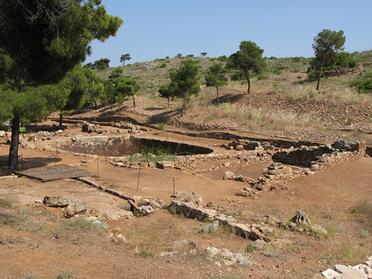 Ore washeries and water cisterns at Soureza Valley